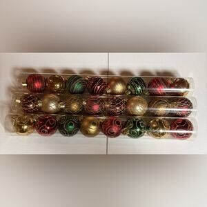 Celebrate It Gold, Red, and Green Holiday Ornaments